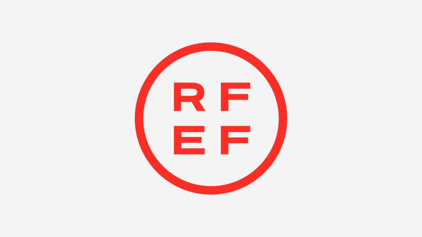 The logo of the Royal Spanish Football Federation (RFEF)