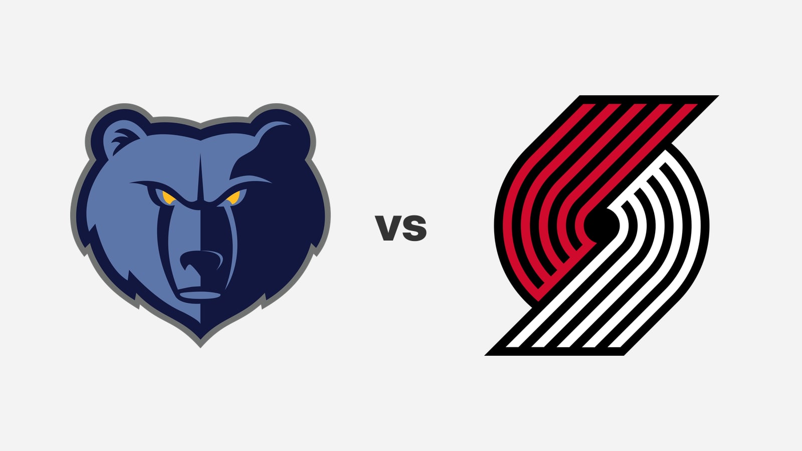 The Memphis Grizzlies and Portland Trail Blazers team logos side by side