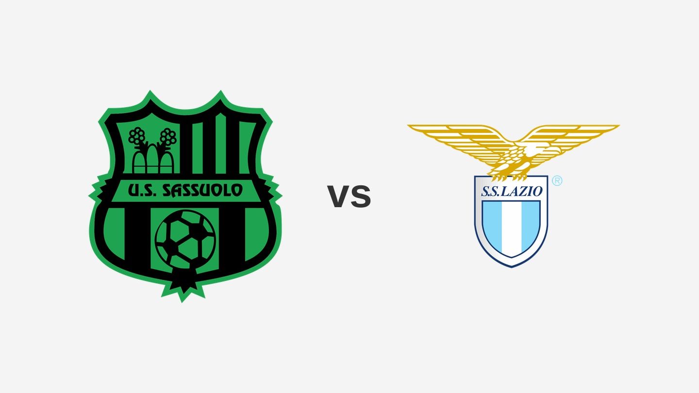 The Sassuolo and Lazio team logos side by side