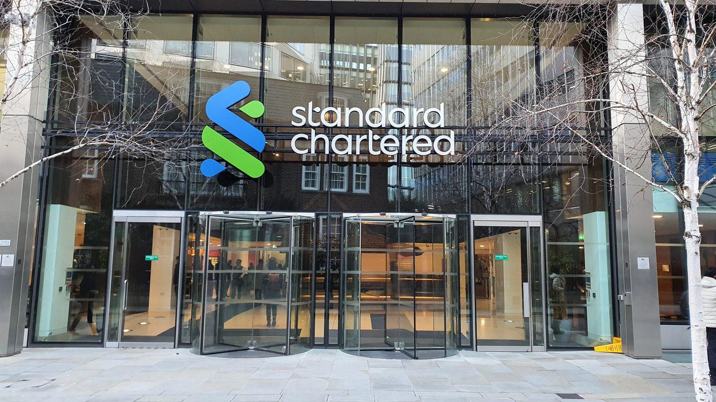 Front of the Standard Chartered headquarters building in London